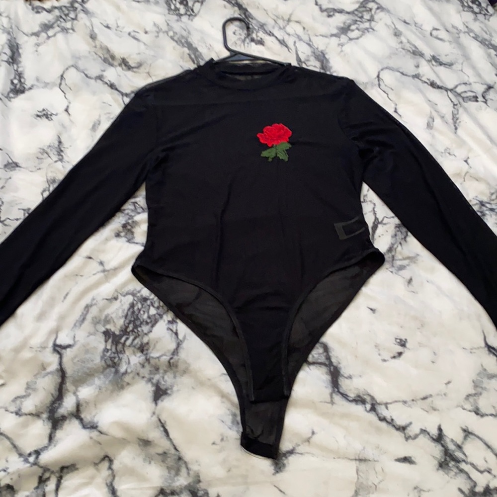 Black sheer Bodysuit